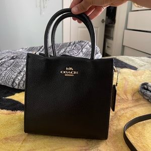 Coach black mini purse